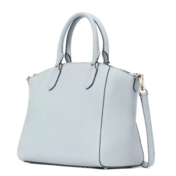 New Kate Spade Parker Pebbled Leather Satchel Avalon Mist - Picture 3 of 4